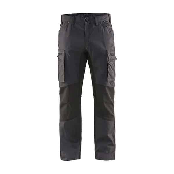 Pantalon maintenance stretch - Blaklader gris noir vue de face