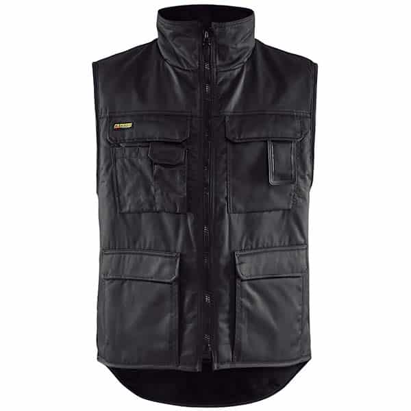 Gilet sans manches hiver noir Blaklader vue de face