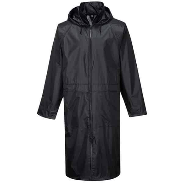 Manteau de pluie Classic noir Portwest vue de face