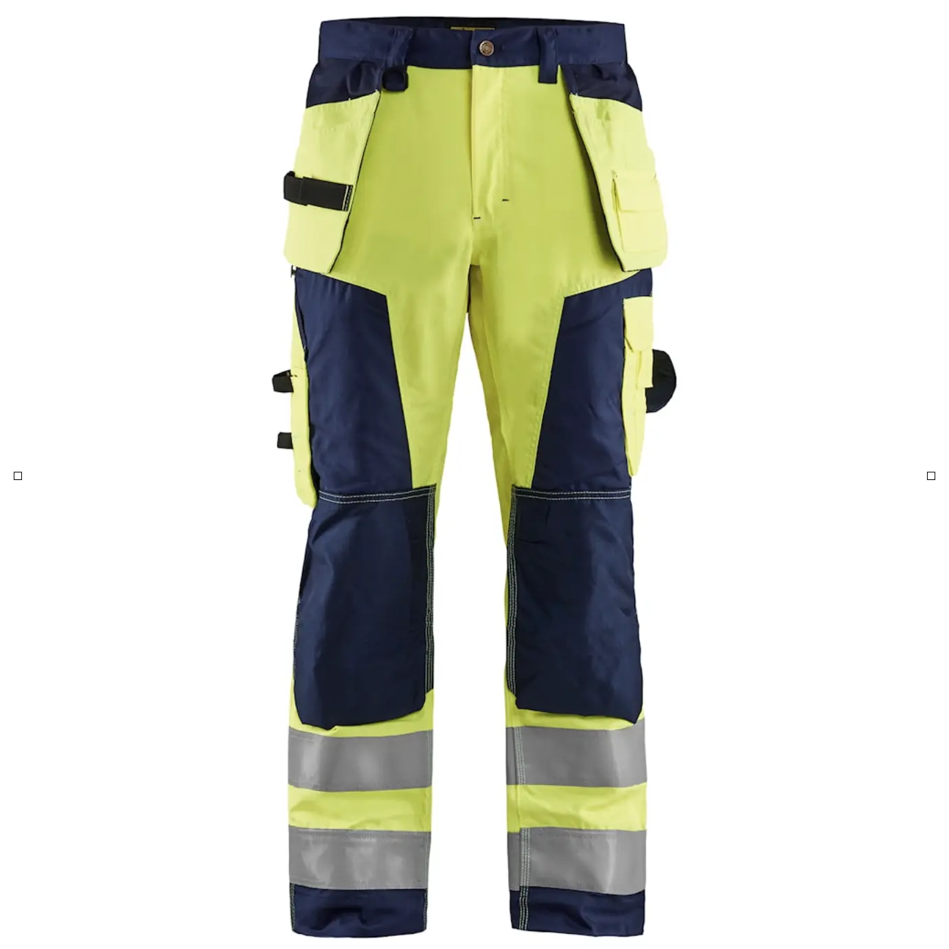 Pantalon de travail artisan Blaklader jaune fluo marine