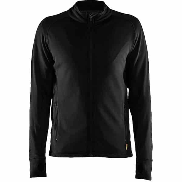 Veste micropolaire homme noir Blaklader vue de face