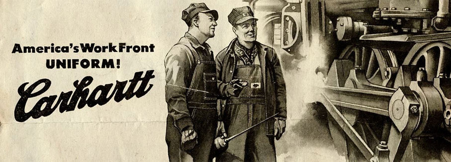carhartt train et personnel du train qui le regardent, histoire carhartt