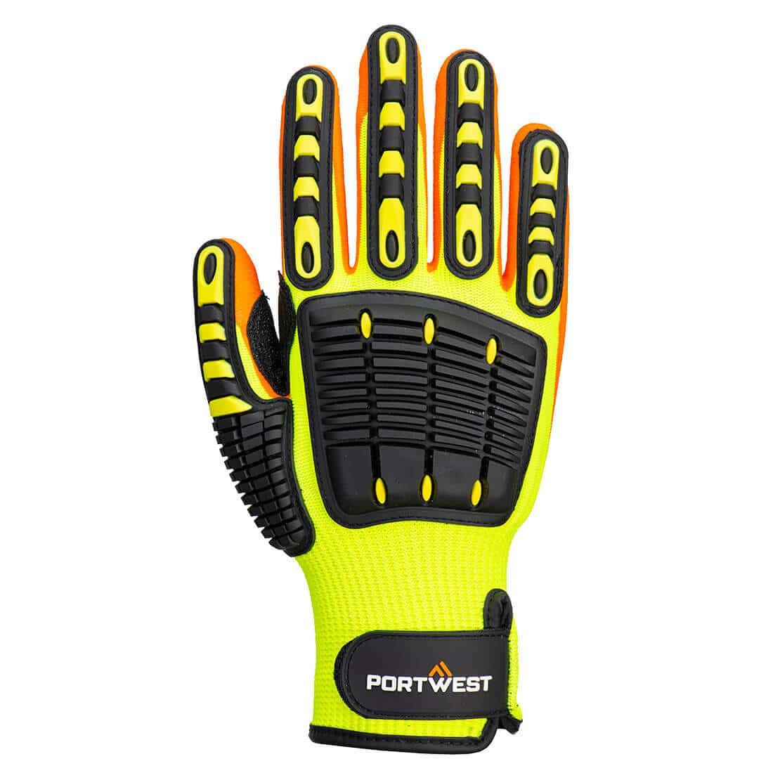 Gants de protection Grip anti-choc anti-impact Portwest vue de dessus