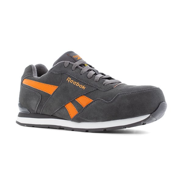Baskets de sécurité basses en daim gris S1PS SRC Classic Work Reebok vue trois quarts cote droit