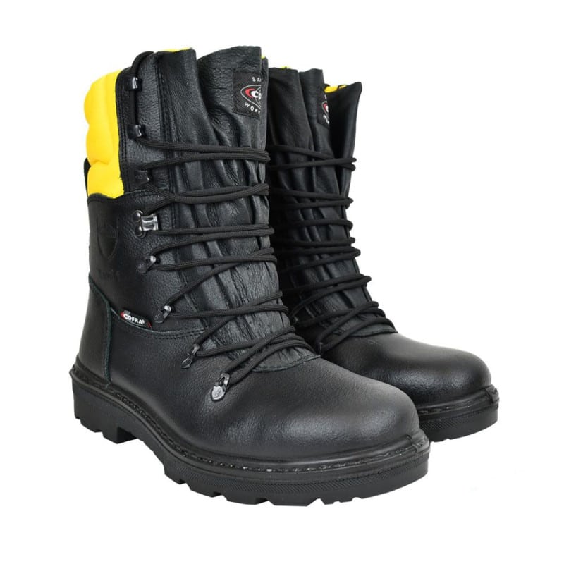 Chaussures de sécurité montantes anti-coupure Woodsman Cofra – Spécial forestier vue trois quarts Cofra