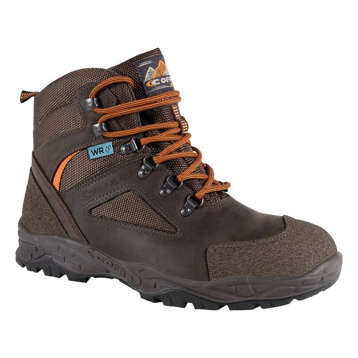 Chaussures de travail montantes Rochilles Brown Cofra vue trois quart cote droit copie