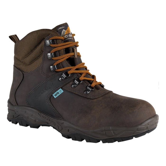 Chaussures de travail montantes Torstein Brown Cofra vue trois quart cote droit copie