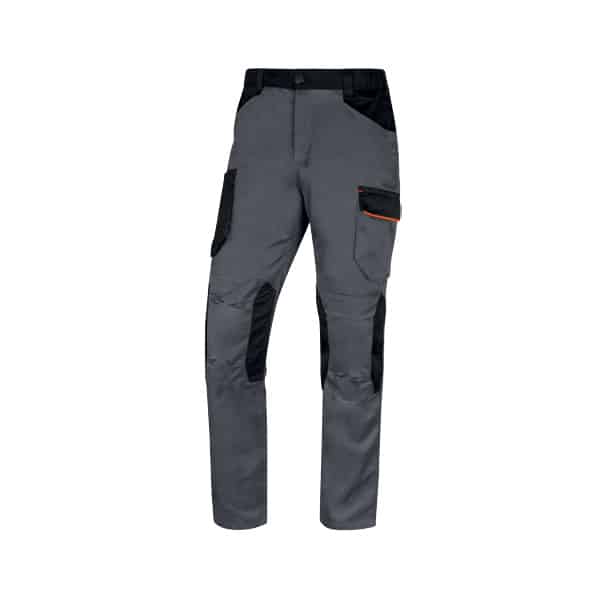 Pantalon de travail regular Delta Plus MACH 2 M2PA3 vue de face Gris-Orange
