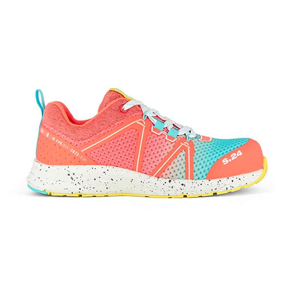 Baskets de securite basses femme Maiana S1PL S24 orange rose vue cote droit