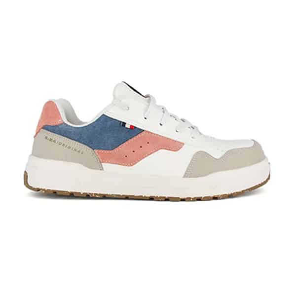 Baskets de securite basses femme Pearl S1PL S24 gris rose vue cote droit