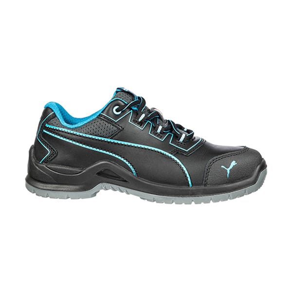 Chaussures de securites basses Niobe Puma Safety noir bleu vue cote droit