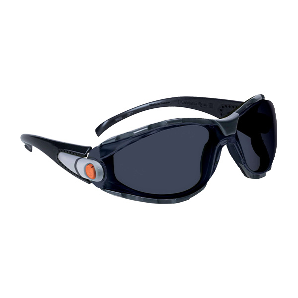 Lunettes de protection Pacaya Smoke Delta Plus vue de faec