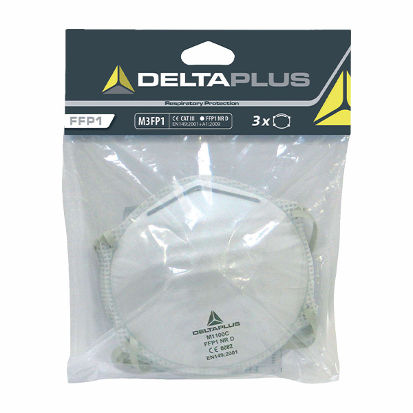 Sachet de 3 masques respiratoires jetables coque P1 sans Delta Plus