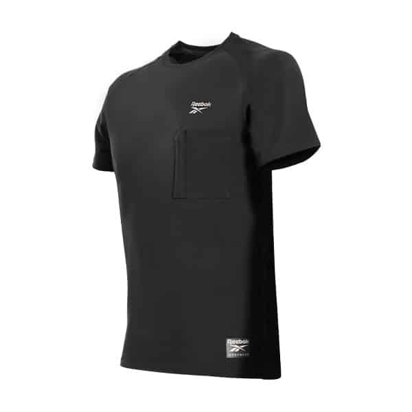 T-shirt de travail logo sur coeur Reebok Safety noir vue de face