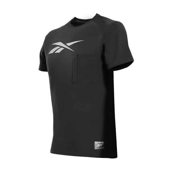 T-shirt de travail technique avec logo Reebok Safety noir vue de face
