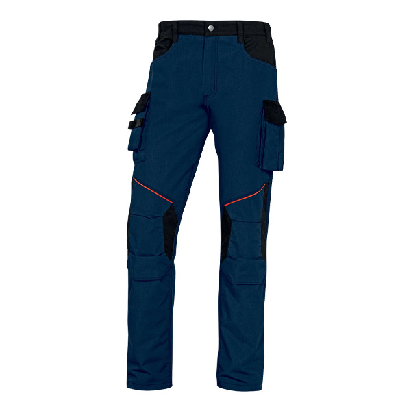 Pantalon de travail multipoche Delta Plus vue de face bleu marine noir